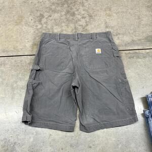 vintage carhartt faded grey relaxed baggy fit cargo shorts size 36